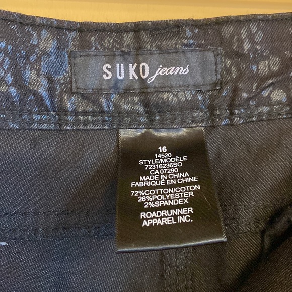 Suko jeans snakeskin print black 16 - Picture 7 of 9